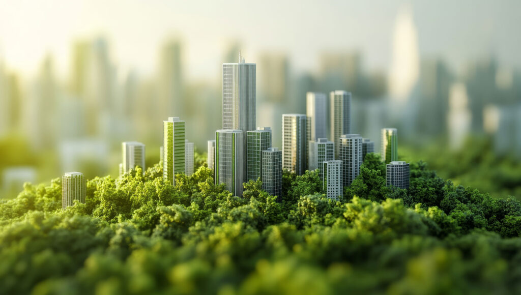 cityscape with greenery